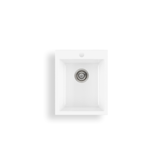 Sicily White Single Bowl Fireclay Topmount Sink